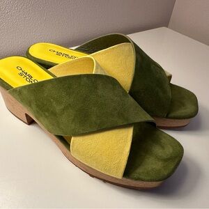 NWT Charlotte Stone Amos Low Heel Clog Sandal Size 6 MSRP $228